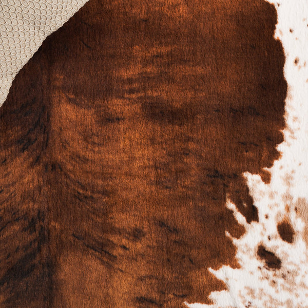 Safavieh Faux Cowhide Area Rug - Stylish Brown & Ivory Hide Design, Slip-resistant, 4'7" X 5'3" For Home Decor Brown ,Ivory Polyester And Natural Latex Fch377t-4