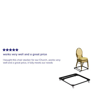 English Elm HERCULES Heavy-Duty Steel Chair Dolly for Easy Event Setup – Supports 10 Chairs, No Assembly Needed FD-BAN-CH-DOLLY-GG