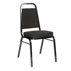 English Elm HERCULES Trapezoidal Back Stacking Banquet Chair - Durable, Comfortable, Space-Saving Design, Black FD-BHF-1-BK-BK-GG