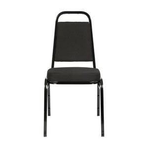 English Elm HERCULES Trapezoidal Back Stacking Banquet Chair - Durable, Comfortable, Space-Saving Design, Black FD-BHF-1-BK-BK-GG