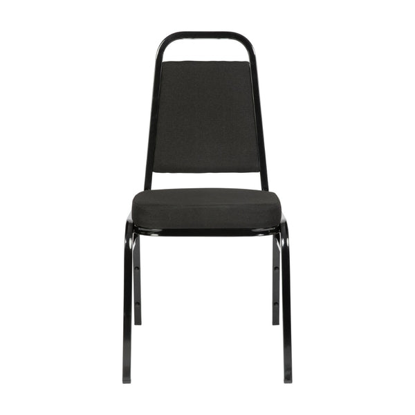 English Elm HERCULES Trapezoidal Back Stacking Banquet Chair - Durable, Comfortable, Space-Saving Design, Black FD-BHF-1-BK-BK-GG