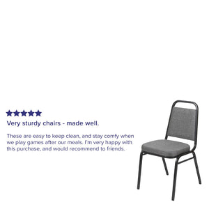 English Elm HERCULES Trapezoidal Back Stacking Banquet Chair - Stylish, Durable Comfort for Events & Gatherings Gray Fabric/Silver Vein Frame FD-BHF-1-SILVERVEIN-BCG-GG