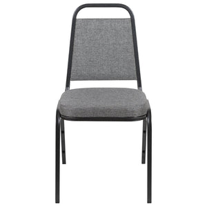 English Elm HERCULES Trapezoidal Back Stacking Banquet Chair - Stylish, Durable Comfort for Events & Gatherings Gray Fabric/Silver Vein Frame FD-BHF-1-SILVERVEIN-BCG-GG