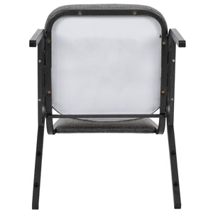 English Elm HERCULES Trapezoidal Back Stacking Banquet Chair - Stylish, Durable Comfort for Events & Gatherings Gray Fabric/Silver Vein Frame FD-BHF-1-SILVERVEIN-BCG-GG