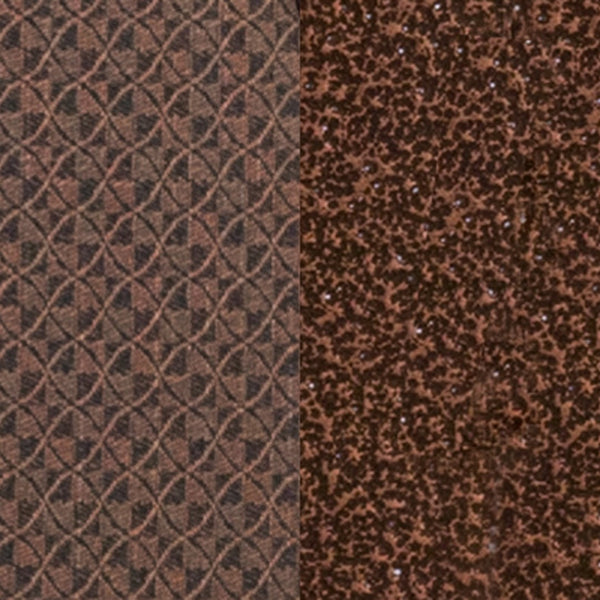 English Elm HERCULES Teardrop Back Stacking Banquet Chair - Elegant Gold Frame for Weddings & Events, Durable Comfort Brown Patterned Fabric/Copper Vein Frame FD-C04-COPPER-008-T-02-GG