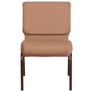 English Elm HERCULES Stacking Church Chair - Durable, Comfortable Seating for Events and Multi-Purpose Spaces Caramel Fabric/Copper Vein Frame FD-CH0221-4-CV-BN-GG