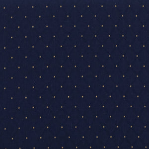 English Elm HERCULES 21''W Padded Church Chair with Book Rack - Comfortable, Durable & Stylish Seating Solution Navy Blue Dot Patterned Fabric/Gold Vein Frame FD-CH0221-4-GV-S0810-BAS-GG