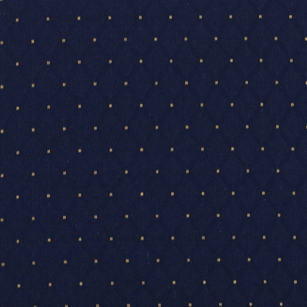 English Elm HERCULES Stacking Church Chair - Durable, Comfortable Seating for Events and Multi-Purpose Spaces Navy Blue Dot Patterned Fabric/Gold Vein Frame FD-CH0221-4-GV-S0810-GG