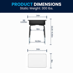 English Elm Billie Student Desk - Durable Workspace with Open Metal Book Box for Classroom and Home Learning Gray Top/Black Frame FD-DESK-GY-GG