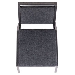 English Elm HERCULES Series Stacking Banquet Chair - Durable, Comfortable, and Space-Saving for Events Dark Gray Fabric/Silver Vein Frame FD-LUX-SIL-DKGY-GG