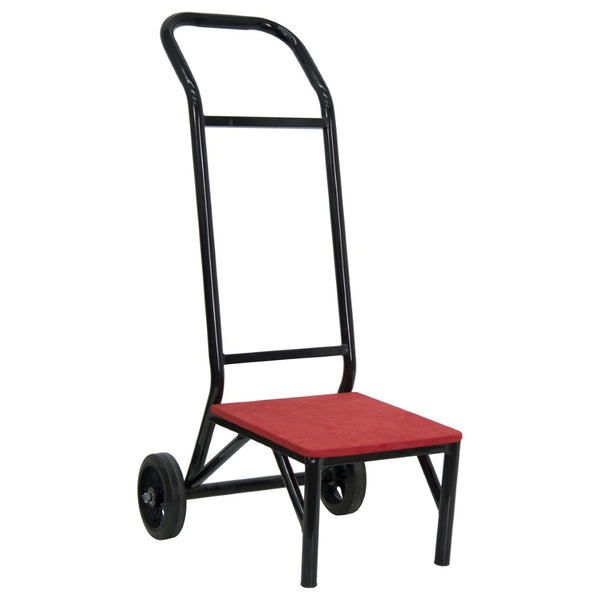 English Elm Theresa Stack Chair Dolly - Heavy-Duty Transport for 17 Chairs, Ergonomic Handle & Carpeted Platform FD-STK-DOLLY-GG