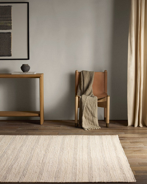 Jaipur Living Fede Ascent Fed01 Handwoven Handmade 100% Jute Lines Stripes Indoor Rug Ivory, Light Gray 100% Jute Rug160787