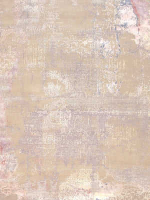 Pasargad Home Modern Hand-knotted Area Rug – Elegant Abstract Design In Premium Viscose Silk & Wool   Prj-4 12x15