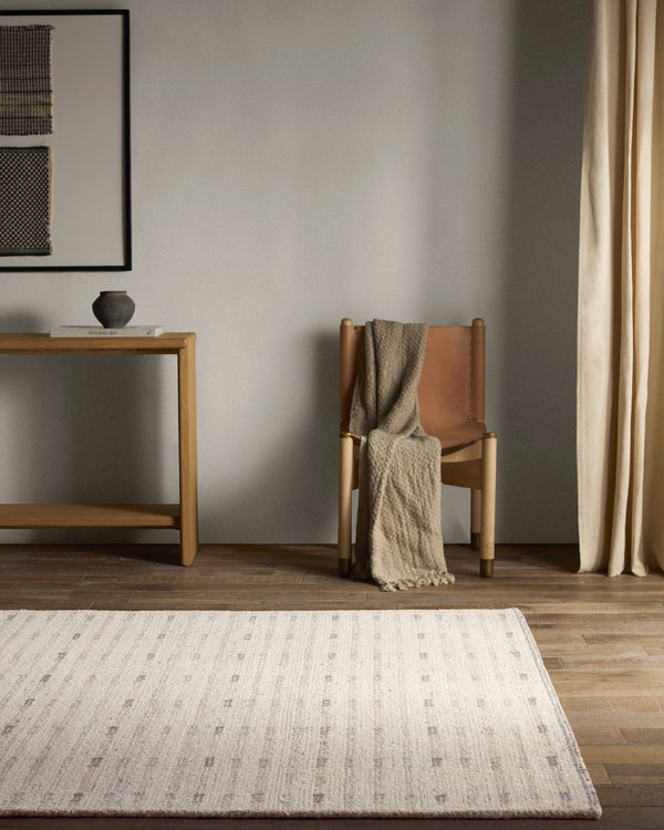 Jaipur Living Finnigan Aiker Fgn01 Tufted Handmade 100% Wool Geometric Stripes Indoor Rug Ivory, Taupe 100% Wool, 100% Cotton Rug160740