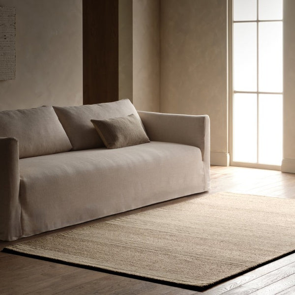 Jaipur Living Vibe Hand-Tufted Langra Wool Rug With Minimal Geometric Stripes, Plush High-Low Pile, Tan-Beige Elegance 9'6"X13'6" RUG162439