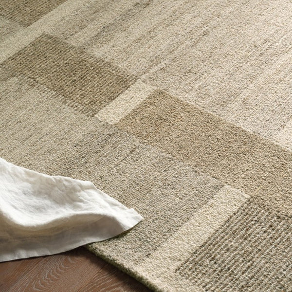 Jaipur Living Vibe Todra Hand-Tufted Wool Rug With Tan-Beige Geometric Patchwork, Plush High-Low Texture, Durable 9'6"X13'6" RUG162443
