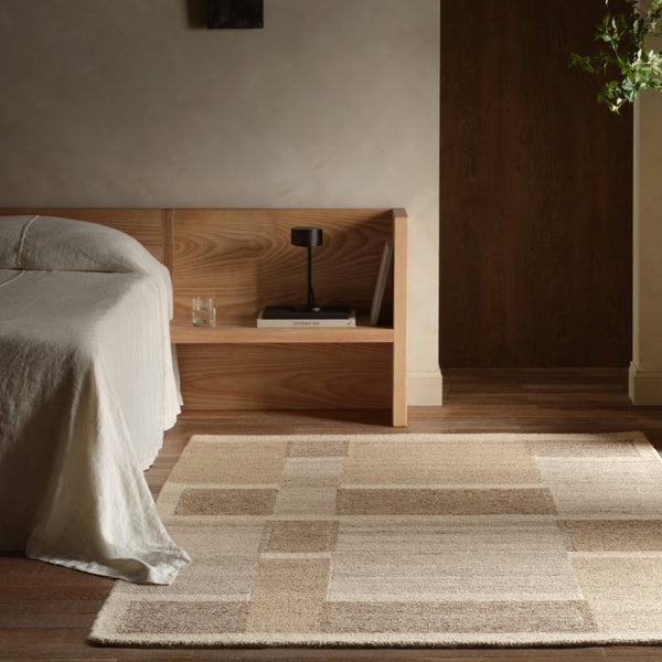 Jaipur Living Vibe Todra Hand-Tufted Wool Rug With Tan-Beige Geometric Patchwork, Plush High-Low Texture, Durable 9'6"X13'6" RUG162443