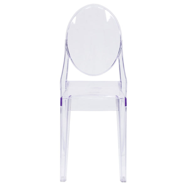 English Elm Cheryl Ghost Side Chair - Elegant Transparent Accent Chair in Modern Louis XVI Style for Any Space FH-111-APC-CLR-GG