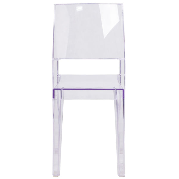 English Elm Phantom Transparent Stacking Side Chair - Modern, Durable Design for Indoor & Outdoor Spaces FH-121-APC-GG