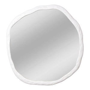 Moe's Home Foundry Mirror White - Brighten Your Space With A Chic Aluminum Frame And Rustic Design Accent White Aluminum Frame,Glass Mirror Fi-1098-18