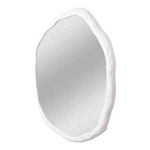 Moe's Home Foundry Mirror White - Brighten Your Space With A Chic Aluminum Frame And Rustic Design Accent White Aluminum Frame,Glass Mirror Fi-1098-18