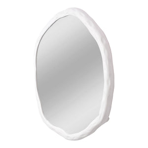Moe's Home Foundry Mirror White - Brighten Your Space With A Chic Aluminum Frame And Rustic Design Accent White Aluminum Frame,Glass Mirror Fi-1099-18