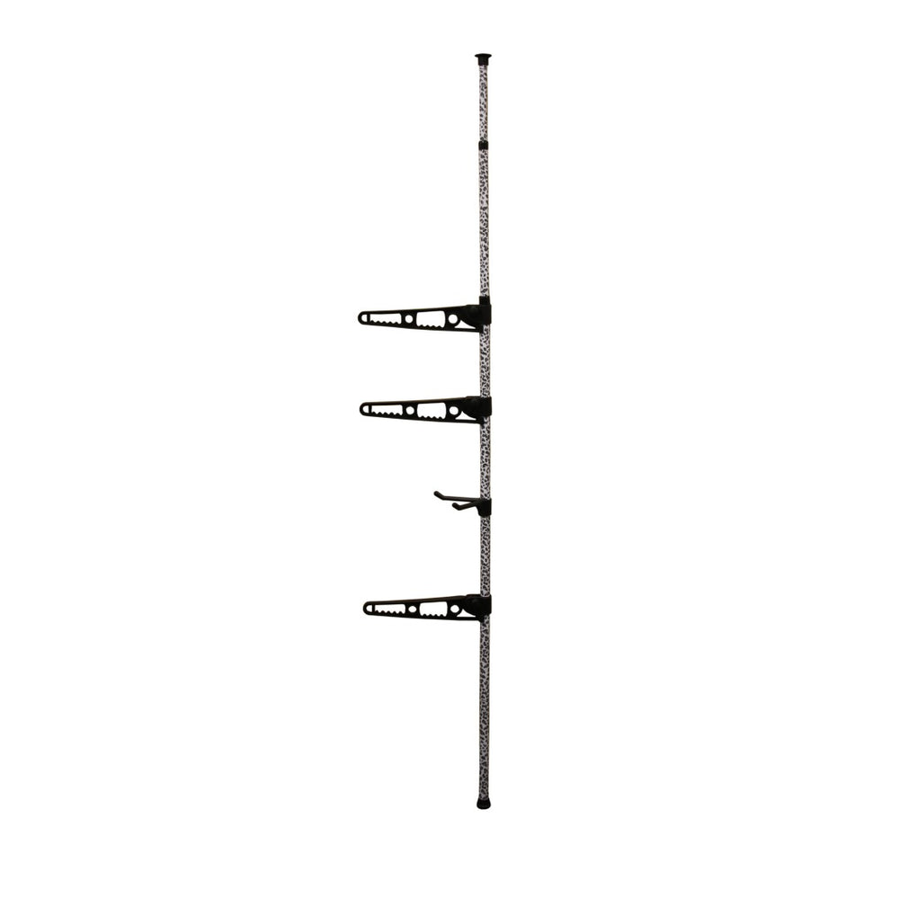 ORE International 67 to 91 Inch Adjustable Tension Laundry Pole Set of 2 with Rotating Hanger Arms FI2055GYW