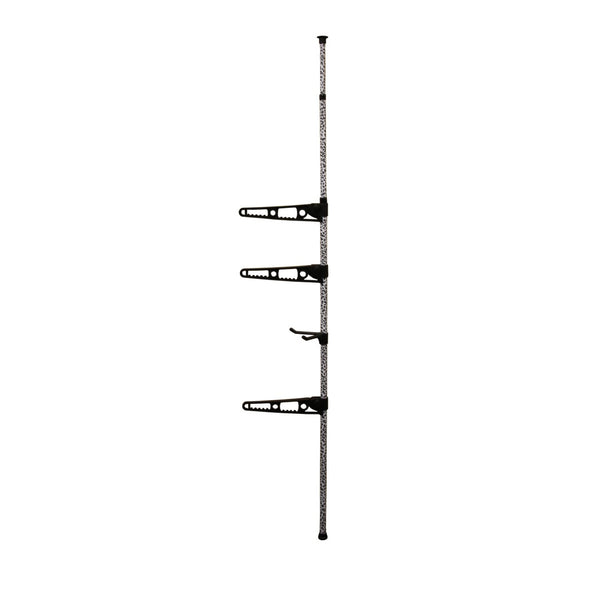 ORE International 67 to 91 Inch Adjustable Tension Laundry Pole Set of 2 with Rotating Hanger Arms FI2055GYW
