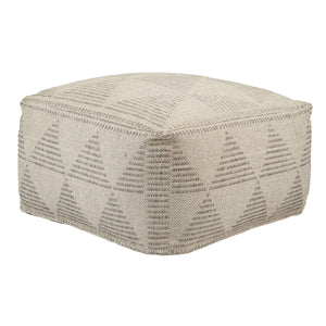 Jaipur Living Jaipur Living Fika Woven Polypropylene Geometric Pouf for Indoor Outdoor Use POF100478