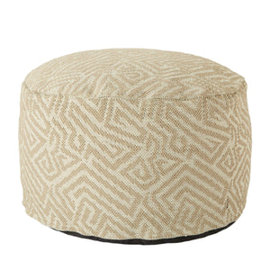 Jaipur Living Jaipur Living Geometric Woven Pouf Tribal Pattern Indoor Outdoor Taupe Accent Seat POF100491