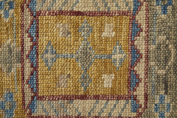 Feizy Rugs Fillmore Hand-Knotted Wool Round Area Rug Traditional Geometric for Living Room FIL6944FBLUMLTN80