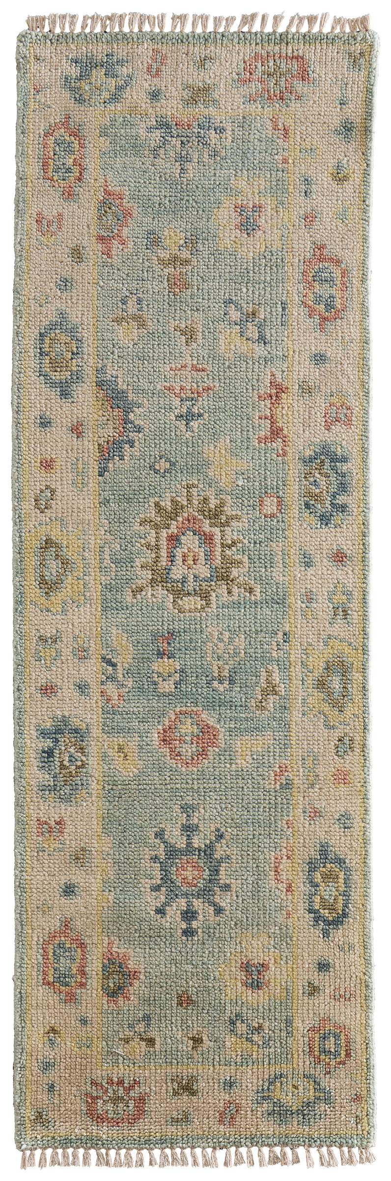 Feizy Rugs Fillmore Hand-Knotted Wool Area Rug Transitional Floral Botanical for Living Rooms Blue/Ivory/Yellow 2'6" x 10' FIL69CJFBLUIVYI10