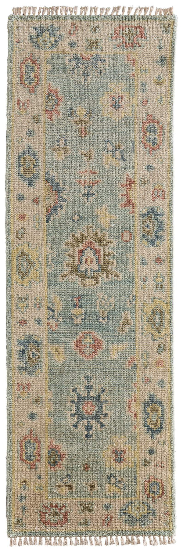 Feizy Rugs Fillmore Hand-Knotted Wool Area Rug Transitional Floral Botanical for Living Rooms Blue/Ivory/Yellow 2'6" x 10' FIL69CJFBLUIVYI10
