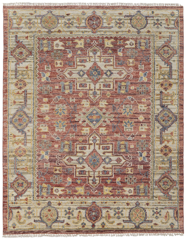 Feizy Rugs Fillmore Hand-Knotted Wool Medallion Accent Rug Persian Inspired Transitional Decor 4' x 6' FIL69CKFRSTBGEC00