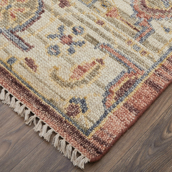 Feizy Rugs Fillmore Hand-Knotted Wool Medallion Accent Rug Persian Inspired Transitional Decor 4' x 6' FIL69CKFRSTBGEC00