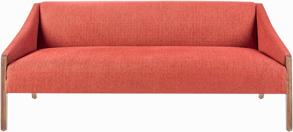 Findlay FIN-001 32"H x 72"W x 29"D Sofa FIN001-327229  Upholstery: Burnt Orange; Base: Dark Brown Surya