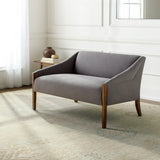 Findlay FIN-002 32"H x 72"W x 29"D Sofa FIN002-327229  Upholstery: Gray; Base: Dark Brown Surya