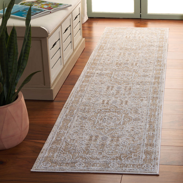 Safavieh Finley Elegant Runner Rug - Traditional Power Loomed Design In Soft Neutral Tones For Any Decor Beige ,Ivory Polyester Fin304b-28