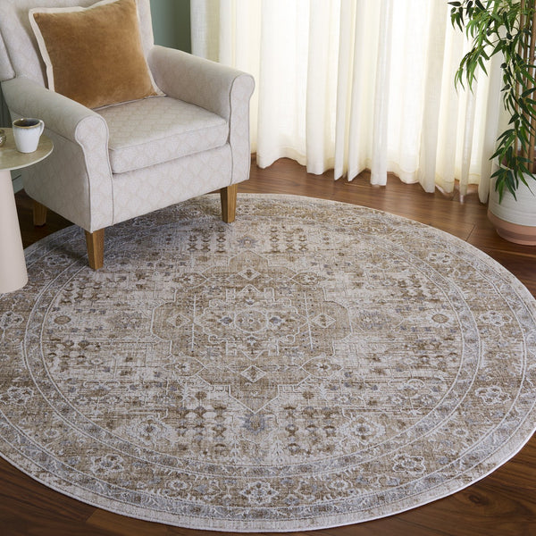 Safavieh Finley Elegant Runner Rug - Traditional Power Loomed Design In Soft Neutral Tones For Any Decor Beige ,Ivory Polyester Fin304b-7r
