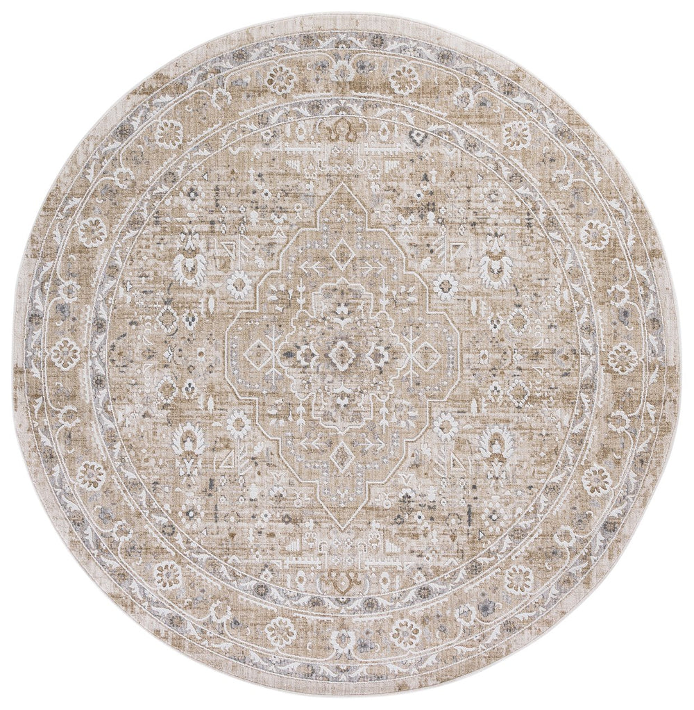 Safavieh Finley Elegant Runner Rug - Traditional Power Loomed Design In Soft Neutral Tones For Any Decor Beige ,Ivory Polyester Fin304b-7r