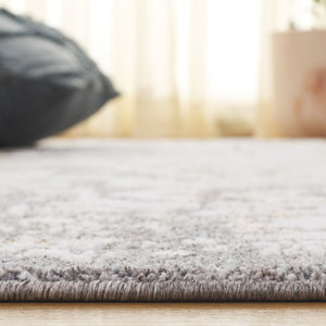 Safavieh Finley Traditional Style Runner Rug - Elegant Soft Polyester Design For Hallways And Narrow Spaces Dark Grey ,Beige Polyester Fin306f-5