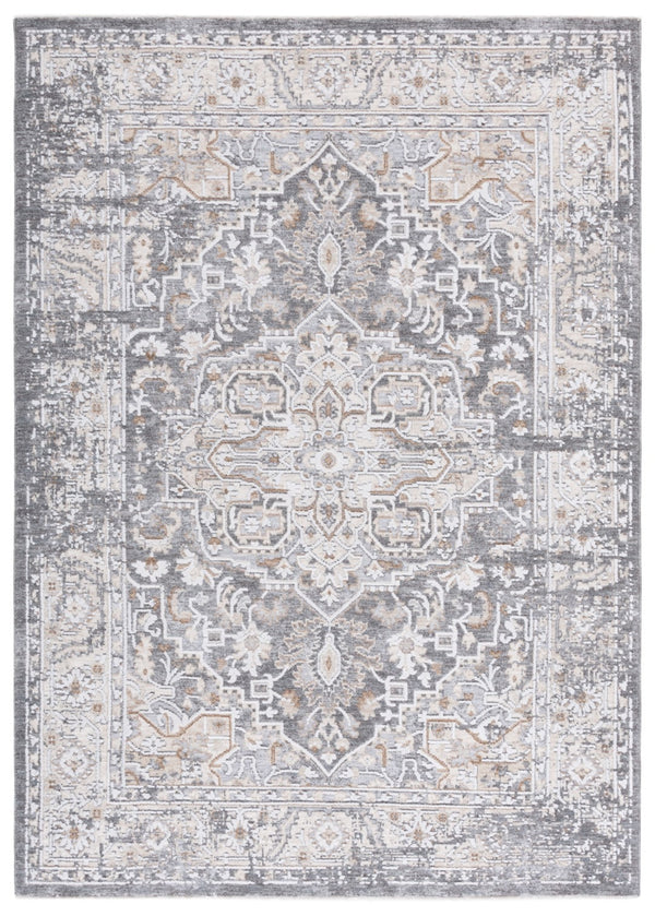 Safavieh Finley Elegant Traditional Runner Rug - Sophisticated Power Loomed Design For Hallways And Entryways Dark Grey ,Beige Polyester Fin306f-9