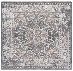 Safavieh Finley Elegant Traditional Runner Rug - Sophisticated Power Loomed Design For Hallways And Entryways Dark Grey ,Beige Polyester Fin306f-9