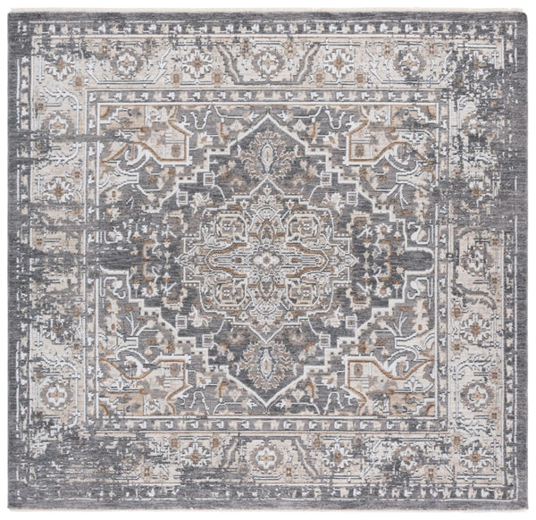 Safavieh Finley Elegant Traditional Runner Rug - Sophisticated Power Loomed Design For Hallways And Entryways Dark Grey ,Beige Polyester Fin306f-9