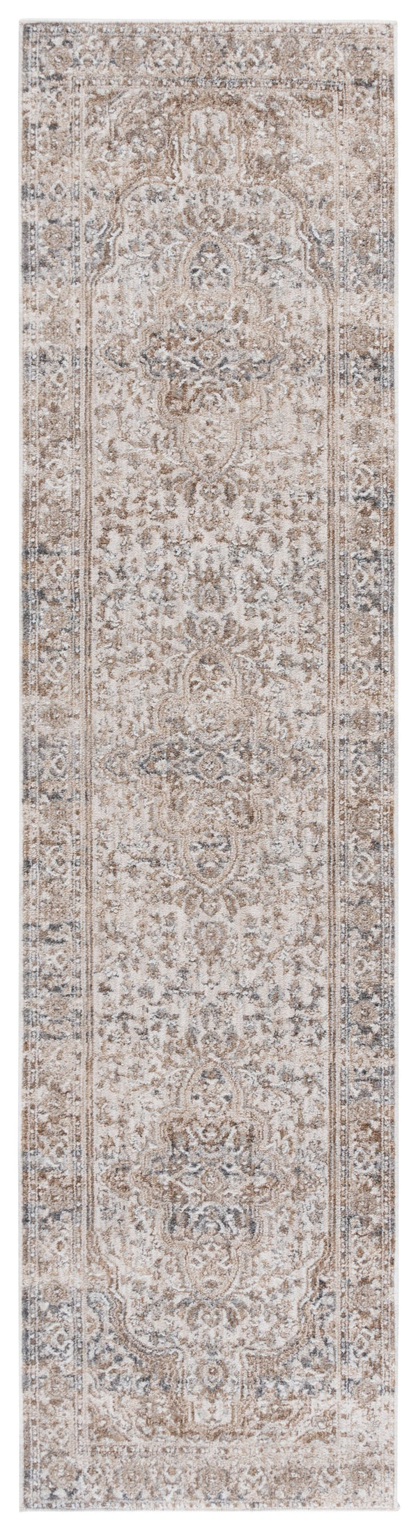 Safavieh Finley Elegant Runner Rug - Timeless Turkish Design For Hallways And Foyers, Soft & Stylish Touch Beige ,Grey Polyester Fin308b-28