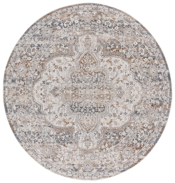 Safavieh Finley Elegant Runner Rug - Timeless Turkish Design For Hallways And Foyers, Soft & Stylish Touch Beige ,Grey Polyester Fin308b-7r