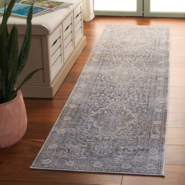 Safavieh Finley Elegant Runner Rug - Timeless Turkish Design For Hallways And Foyers, Soft & Stylish Touch Grey ,Beige Polyester Fin308f-28