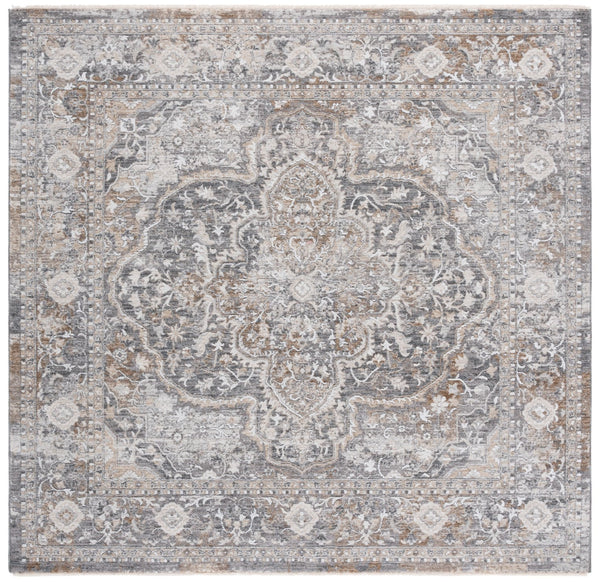 Safavieh Finley Elegant Runner Rug - Timeless Turkish Design For Hallways And Foyers, Soft & Stylish Touch Grey ,Beige Polyester Fin308f-7sq