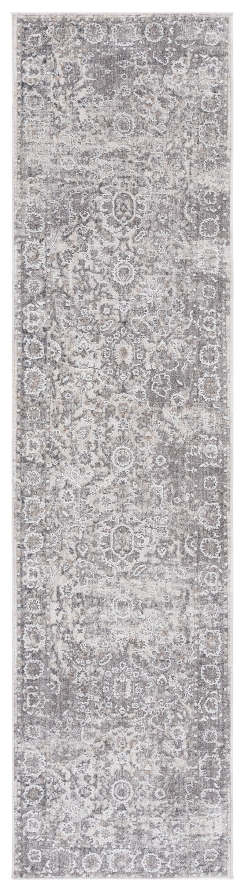 Safavieh Finley Elegant Traditional Runner Rug - Soft Polyester, Power Loomed, Classic Grey/Beige Charm For Home Green ,Beige Polyester Fin316y-7r