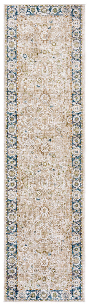 Safavieh Finley Elegant Runner Rug In Grey And Beige - Traditional Charm For Hallways & Narrow Spaces Blue ,Beige Polyester Fin316m-8